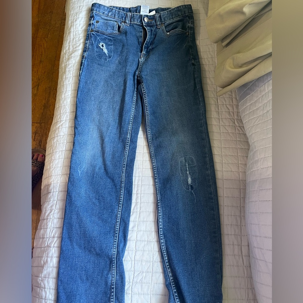 Wonder Nation Distressed Blue Straight Jeans